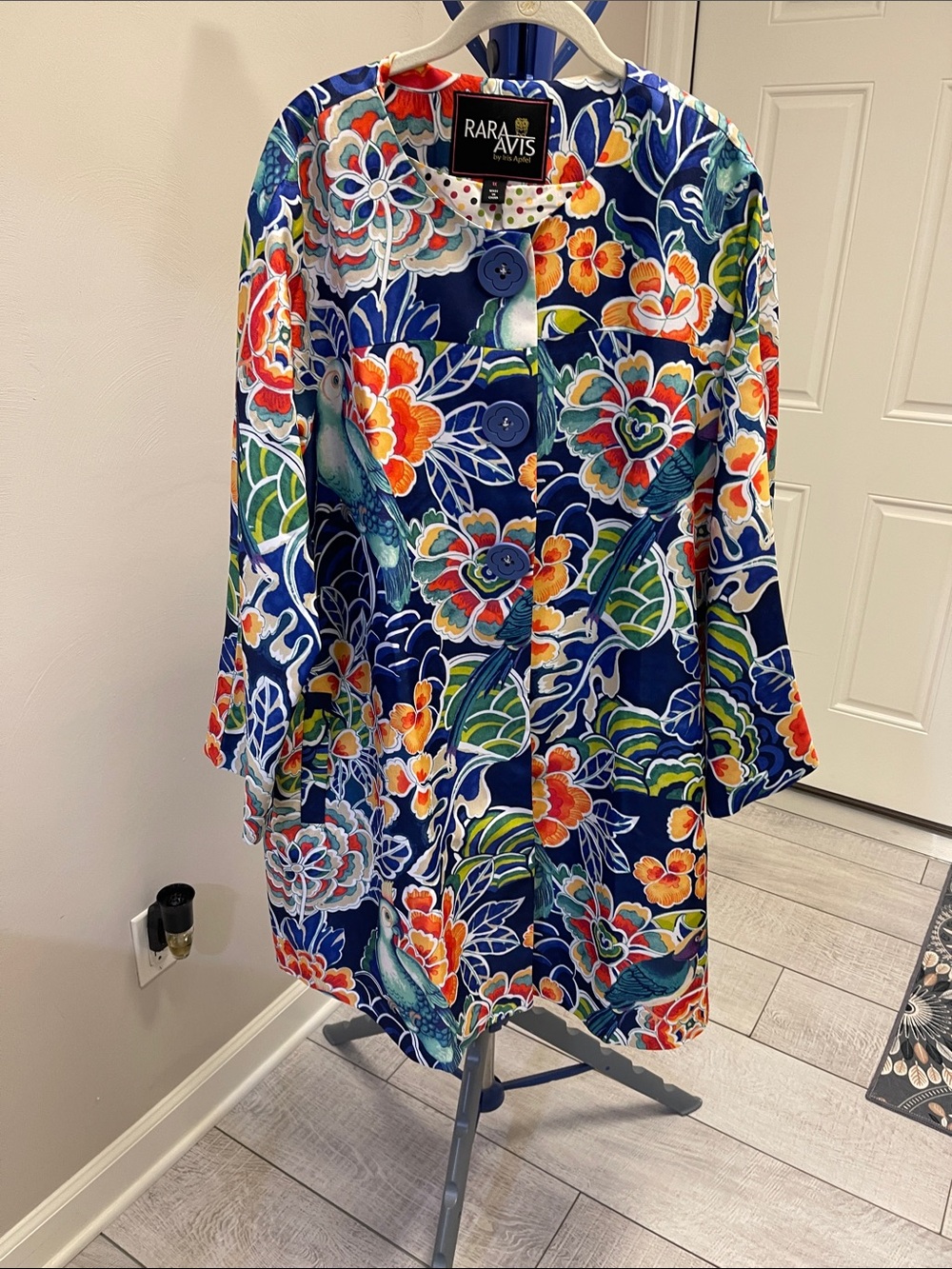 Rara Avis Women's Navy Floral Coat
